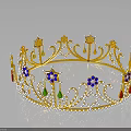 Luxurious Golden Crown Adorned With Colorful Gemstones Pearls And Intricate Decorations