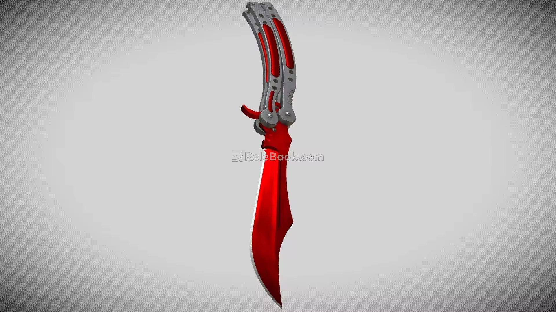 Ruby Butterfly Knife 3d model
