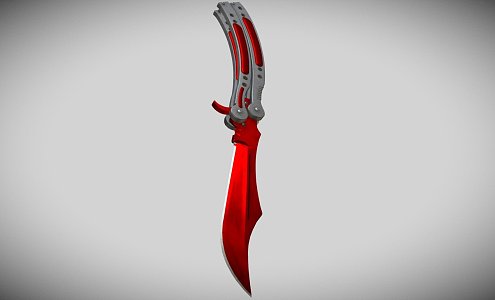 Ruby Butterfly Knife 3d model