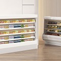 refrigerator modern refrigerator display cabinet 3d model