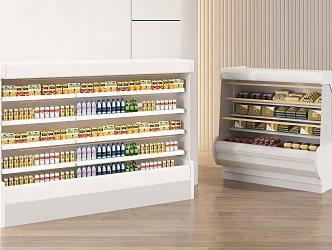 refrigerator modern refrigerator display cabinet 3d model