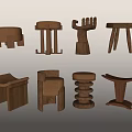 Various Stylish Wooden Sofa Stools With Unique Designs And Soft Seats