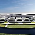 Modern Industrial Factory Complex Exterior Design With Geometric Architecture And Large Windows