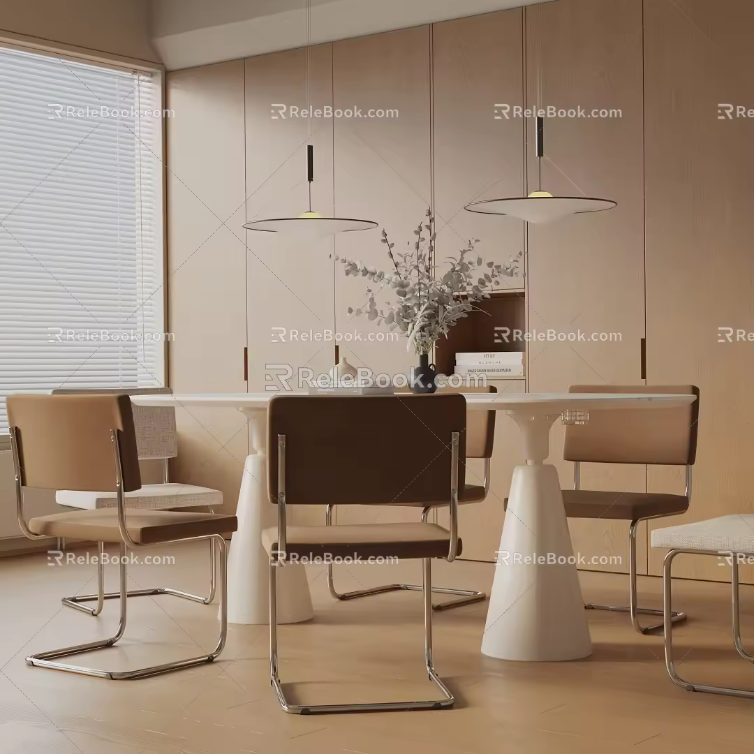 Modern table combination 3d model