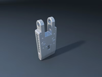 Durable Metal Door Handle With Simple Structure And Two Circular Mounting Holes 3d model