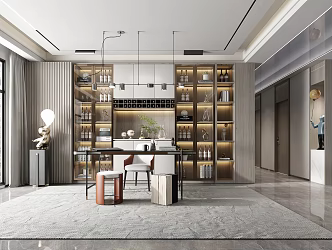 Modern study 3d model