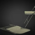 Gulf Logo Folding Chairs In Open And Folded Positions With Metal Frame