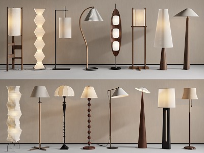 Modern Middle Ancient Floor Lamp 3d model