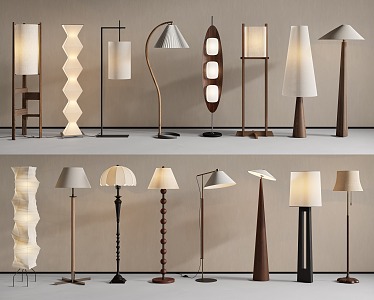 Modern Middle Ancient Floor Lamp 3d model