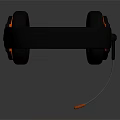 Black and Orange Over Ear Headphones with Built in Microphone and Soft Ear Cushions