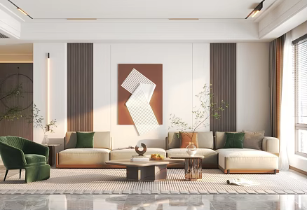 modern living room home living room 3d model