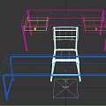 Wooden Desk Furniture Set With Metal Legs And Matching Chair