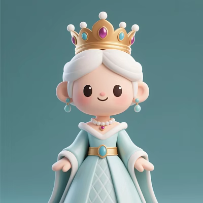 Queen 1,000 karat Queen Woman Pretty Girl Beauty Role 3d model