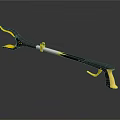 Yellow And Black Long Handle Medical Clamp Instrument For Surgical Operations