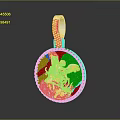 Elegant Silver Fashion Pendant With Diamond Encrusted Edge And Angel Sword Design
