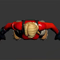 3D Female Character With Red Top Beige Pants Knee Pads And Blonde Hair In Standing Pose