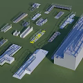 Various Fencing Types and Structural Designs in 3D Model Showcase