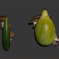 Fresh Assorted Food Ingredients Including Mushrooms Pear And Zucchini On Dark Reflective Surface