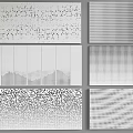 Modern Decorative Perforated Panels With Various Hole Patterns And Textured Designs 3d model