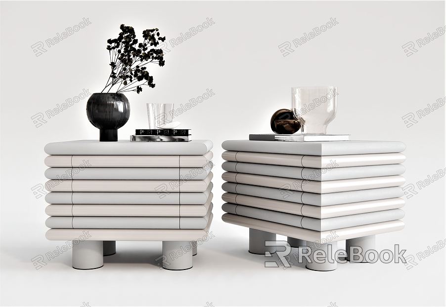 Modern Bedside Cabinet Storage Cabinet Side Cabinet Decorative Cabinet Plant Flower Pot Vase Ornaments Book Cabinet model