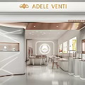 Adele Venti Modern Jewelry Store Interior With Elegant Display Cases And Bright Lighting