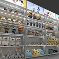 Illuminated Multi Tiered Display Shelves Showcasing Colorful Plush Toys And Stuffed Animal Designs