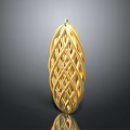 Golden Pendant with Intricate Woven Design as Stylish Daily Life Accessory