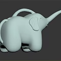 Light Blue Elephant Shaped Watering Can for Daily Household Gardening Use