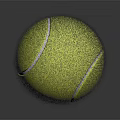 Professional Yellow Tennis Ball With White Seams And Fuzzy Surface For Sports