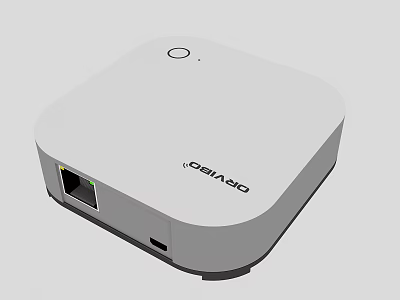 Compact Gray Computer Device With Ethernet Port And Power Button 3d model