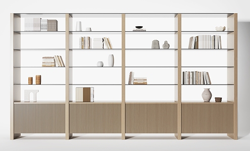 Modern Bookcase Decorative Cabinet 3d model