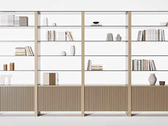 Modern Bookcase Decorative Cabinet 3d model