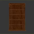 Classic Wooden Bookshelf With Carved Decorations Multiple Shelves And Dark Brown Finish