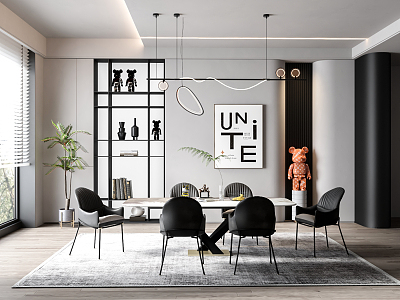 Modern Restaurant Dining Table and Chair model