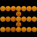 Creative Orange Basketballs Stacked As Letter Shape For Sports Equipment