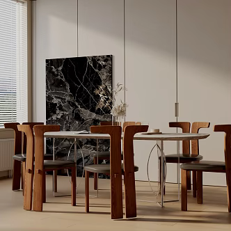 Modern dining table 3d model
