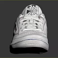 White Reebok Classic Casual Sneakers With Stylish Logo And Stitching Design