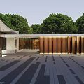 Modern gate art entrance gate tower square 3d model