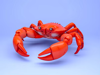 Crab Hairy Crab Cartoon Crab IP Marine Life 3d model