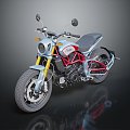 Modern motorcycle two-wheeled motorcycle off-road motorcycle road racing motorcycle 3d model