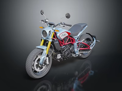 Modern motorcycle two-wheeled motorcycle off-road motorcycle road racing motorcycle 3d model