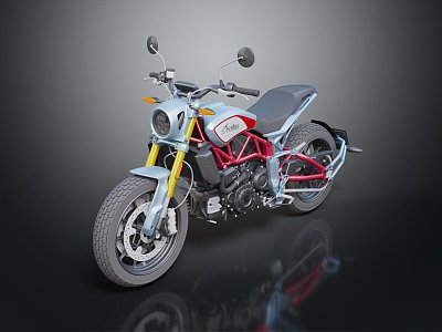 Modern motorcycle two-wheeled motorcycle off-road motorcycle road racing motorcycle 3d model