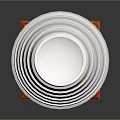 Silver Multi Layered Trophy With Orange Square Base For Daily Use