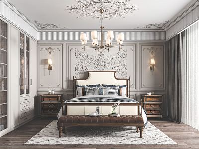 American Bedroom 3d model