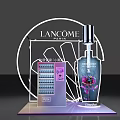 Lancome Perfume Retail Display Stand Commercial Equipment With LED Lights And Purple Pink Elements