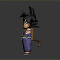 Young Game Movie Anime Character With Black Spiky Hair Purple Outfit And Staff