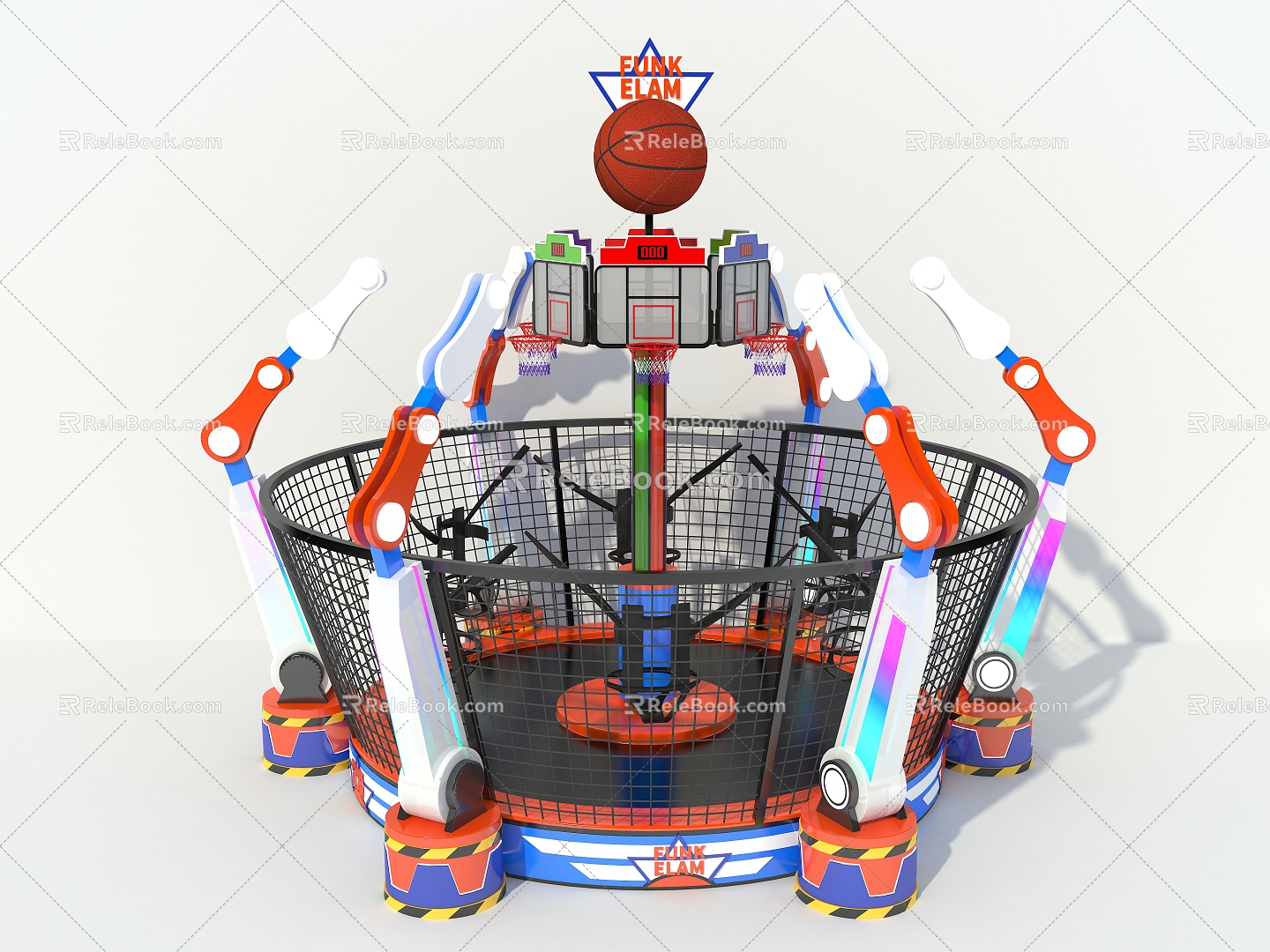 Children's Trampoline Rotating Bungee Dunk Bungee Jumping Children's Bungee Jumping 3d model