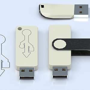 USB flash drive storage disk 3d model