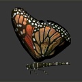 Modern Butterfly Colored Butterfly Tiger Spot Butterfly 3d model