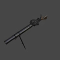 Rotary Magazine Rifle With Wooden Stock And Black Metal Tactical Design
